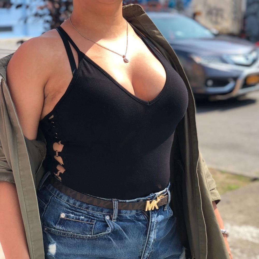 Chained Cut Out Sides Bodysuit